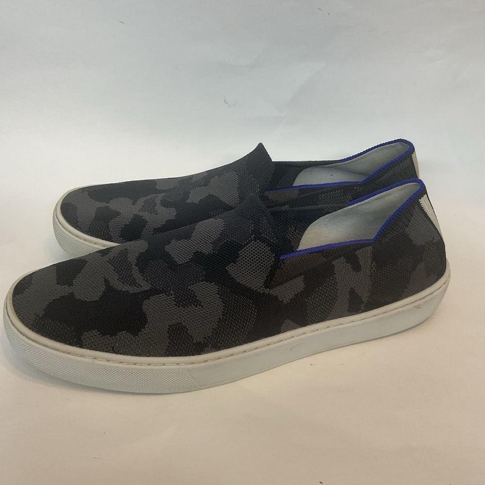 Rothy's The Original Slip On Sneakers Grey Camo Camouflage‎ Loafers Womens Sz 10